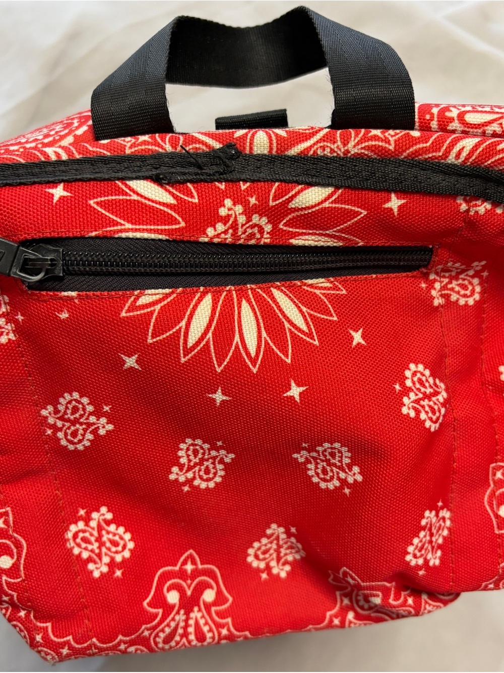 SPRAYGROUND Red Bandana Print Drawstring Backpack - Picture 5 of 16